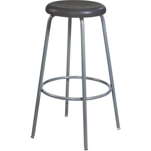 500 Series Stool, Stationary, Adjustable, 20" - 28", Polyurethane Seat, Black Duraquip Inc