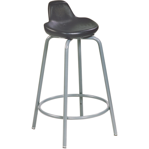 500 Series Stool, Sit/Stand, Adjustable, 18" - 26", Polyurethane Seat, Black Duraquip Inc