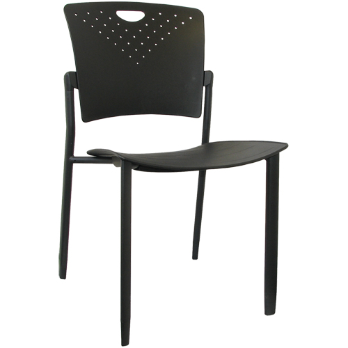 Chaises empilables MaxX StaxX, Polypropyl&egrave;ne, Hauteur 17-1/4", Capacit&eacute; 275 lb, Noir Duraquip Inc