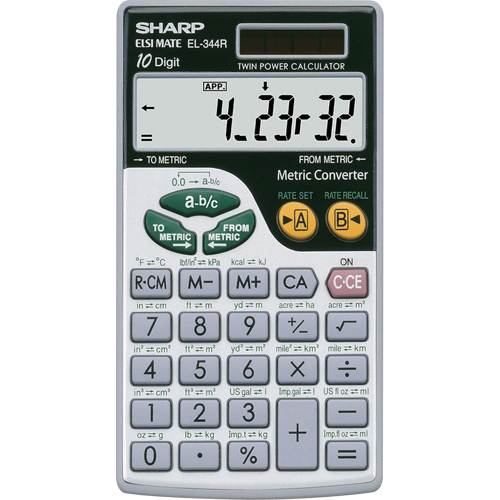 Calculatrice m&eacute;trique Duraquip Inc
