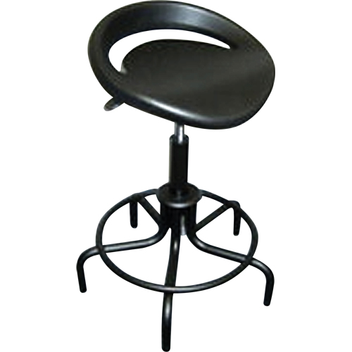 Tabouret surdimensionn&eacute; de s&eacute;rie 6000, Stationnaire, Ajustable, , Polyur&eacute;thane Si&egrave;ge, Noir Duraquip Inc