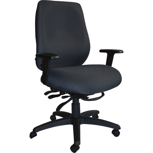 Cierra Heavy Duty Ergonomic Chairs, Fabric, Black, 400 lbs. Capacity Duraquip Inc