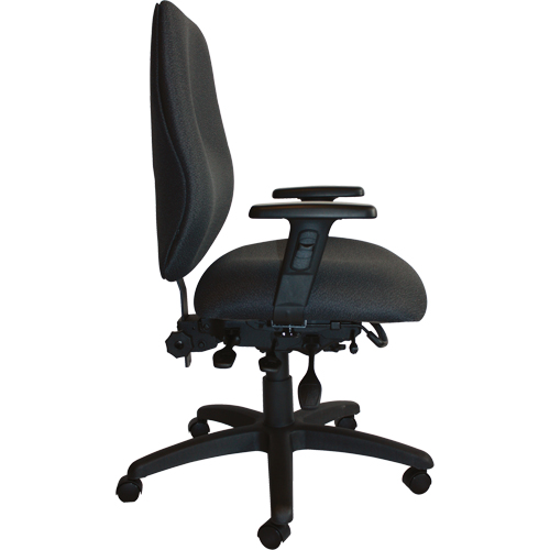 Cierra Heavy Duty Ergonomic Chairs, Fabric, Black, 400 lbs. Capacity Duraquip Inc