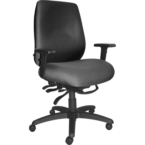 Cierra Heavy Duty Ergonomic Chairs, Fabric, Grey, 400 lbs. Capacity Duraquip Inc
