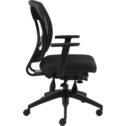 Multi-Tilter Arm Chairs, Fabric, Charcoal, 300 lbs. Capacity Duraquip Inc
