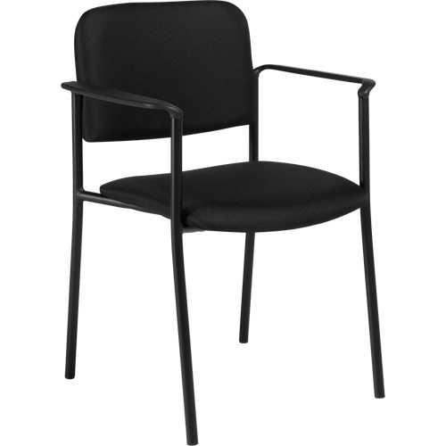 Stacking Chairs, Fabric, 32" High, 300 lbs. Capacity, Black Duraquip Inc