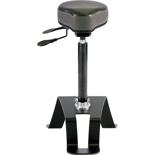 TA180 Ergonomic Sit/Stand Chair, Vinyl Seat, Black Duraquip Inc