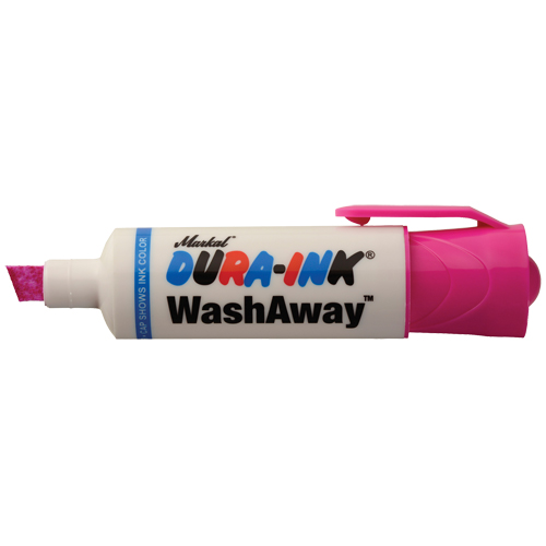 Dura-Ink&reg; WashAway Ink Marker, Pink, Chisel Tip Duraquip Inc
