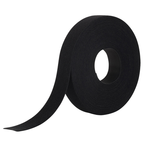 One-Wrap&reg; Fastener Tape, Hook & Loop, 25 yds x 1", Self-Grip, Black Duraquip Inc