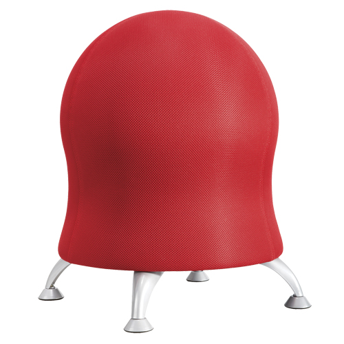 Zenergy Ball Chair, Fabric, Red, 250 lbs. Capacity Duraquip Inc
