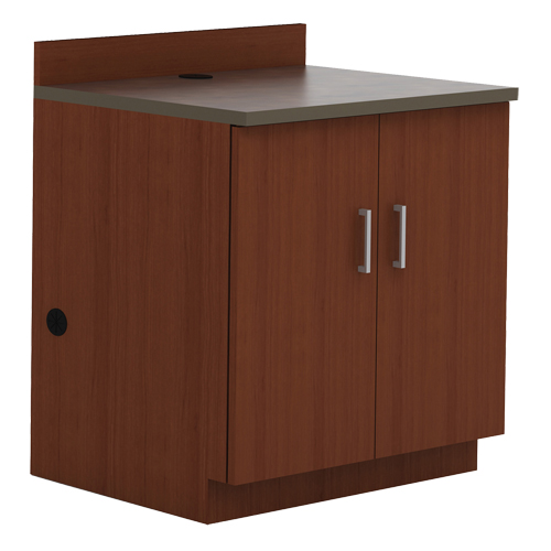 Modular Base Cabinet, Melamine, 2 Shelves, 39" H x 36" W x 25" D, Mahogany Duraquip Inc