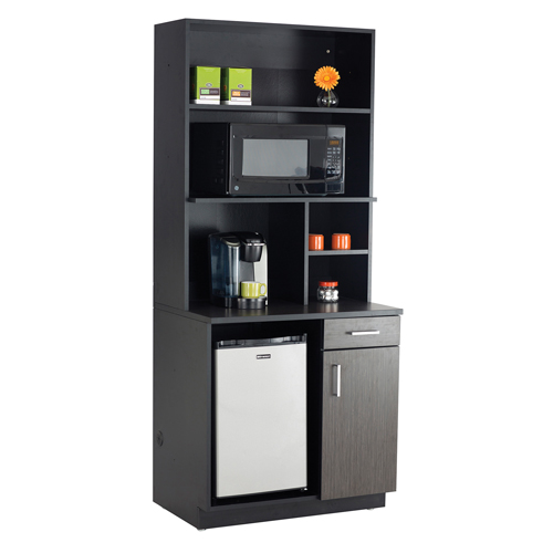 Armoire modulaire, M&eacute;lamine, 39" h x 36" la x 25" P, Nuit d'Asie/noir Duraquip Inc
