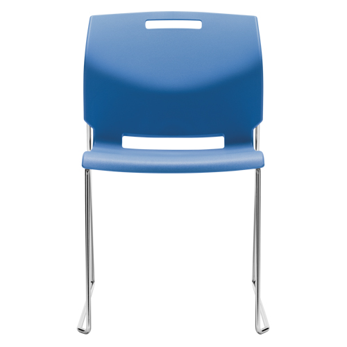 Chair, Plastic, 32-1/2" High, 300 lbs. Capacity, Blue Duraquip Inc