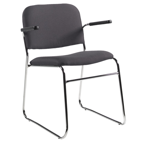 Chair, Fabric, 30" High, 200 lbs. Capacity, Black Duraquip Inc
