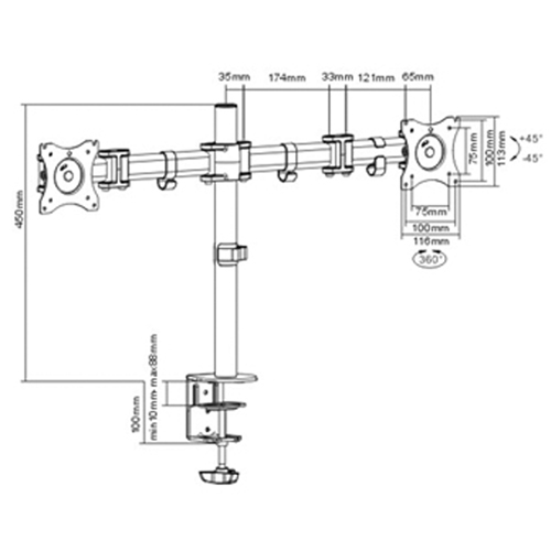 ActivErgo Dual Monitor Arm Duraquip Inc