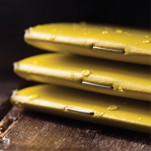 All-Weather Notebook, Soft Cover, Yellow, 48 Pages, 4-5/8" W x 7" L Duraquip Inc