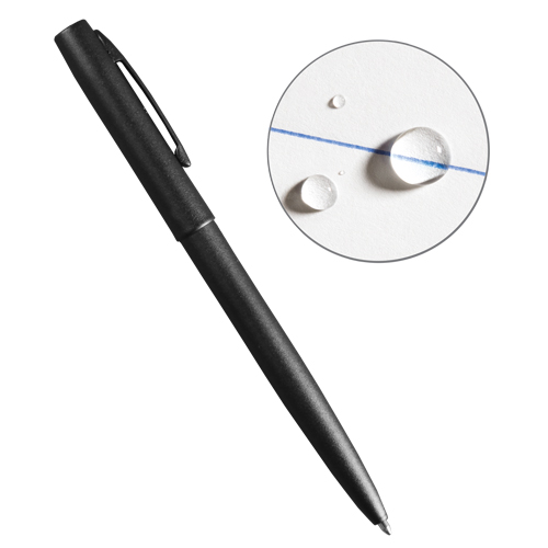 Stylo en m&eacute;tal &agrave; l'&eacute;preuve des intemp&eacute;ries, Bleu, 0,8 mm, R&eacute;tractable Duraquip Inc