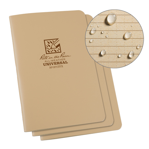Notebook, Soft Cover, Tan, 48 Pages, 4-5/8" W x 7" L Duraquip Inc