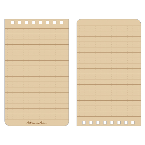 Carnet de notes de poche &agrave; spirale, Couverture souple, Havane, 100 Pages, 3" , 5"  Duraquip Inc