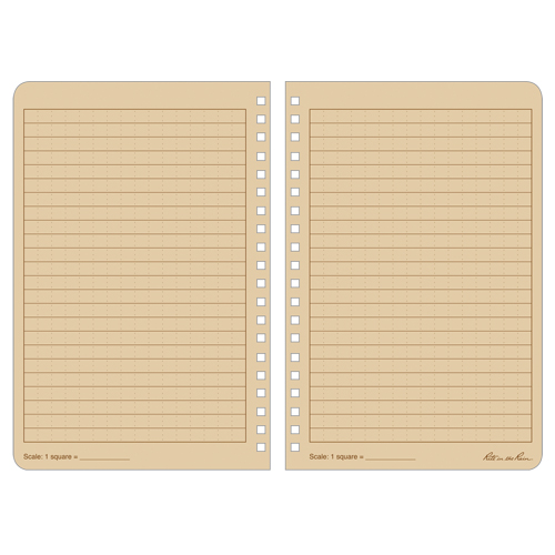 Side-Spiral Notebook, Soft Cover, Tan, 64 Pages, 4-5/8" W x 7" L Duraquip Inc