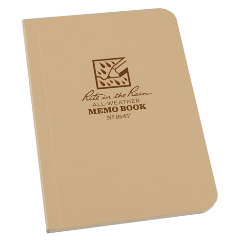 Memo Book, Soft Cover, Tan, 112 Pages, 3-1/2" W x 5" L Duraquip Inc