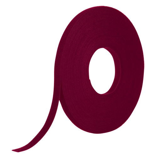 One-Wrap&reg; Fire-Retardant Fastener Tape, Hook & Loop, 25 yds x 1/2", Self-Grip, Cranberry Duraquip Inc