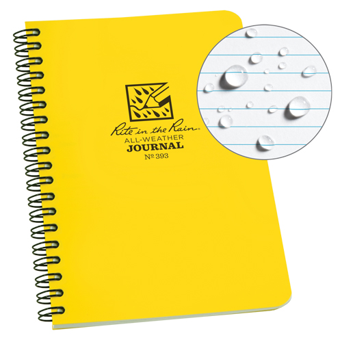 Carnet de notes de poche &agrave; spirale lat&eacute;rale, Couverture souple, Jaune, 64 Pages, 4-5/8" , 7"  Duraquip Inc