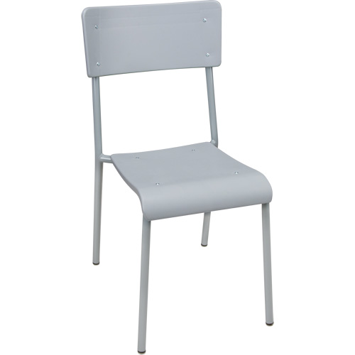 Ventura Stacking Chair, Polypropylene, 36" High, 300 lbs. Capacity, Grey Duraquip Inc