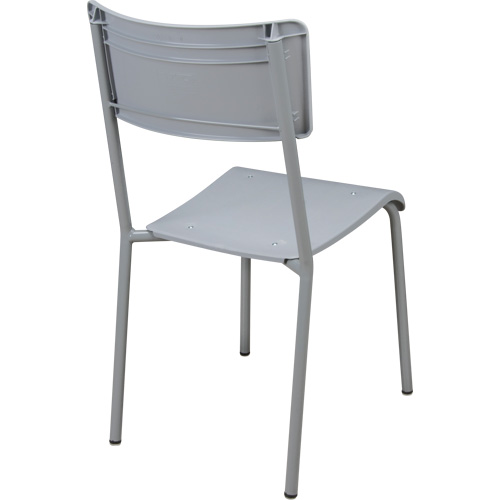 Ventura Stacking Chair, Polypropylene, 36" High, 300 lbs. Capacity, Grey Duraquip Inc
