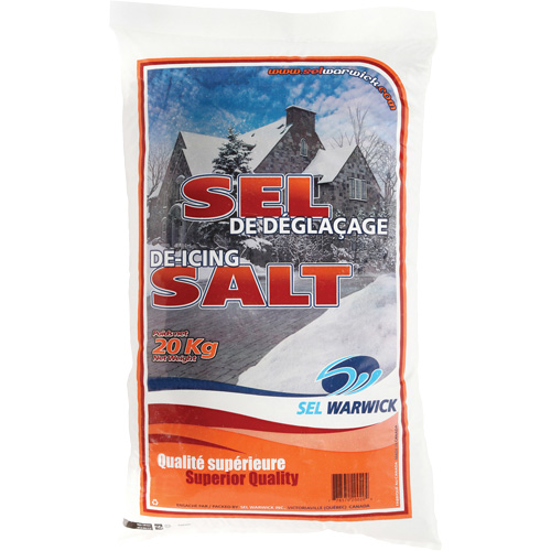 Ice Melting Salt, 44.1 lbs. (20 kg), Bag, -10°C (14°F) Duraquip Inc