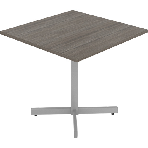 Cafeteria Table, 36" L x 36" W x 29-1/2" H, 1" Top, Laminate, Grey/White Duraquip Inc