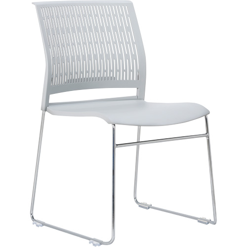 Chaises empilables s&eacute;rie Activ, Polypropyl&egrave;ne, Hauteur 32-3/8", Capacit&eacute; 275 lb, Gris Duraquip Inc