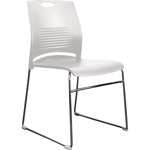 Chaises empilables s&eacute;rie Activ, Plastique, Hauteur 23", Capacit&eacute; 275 lb, Blanc Duraquip Inc