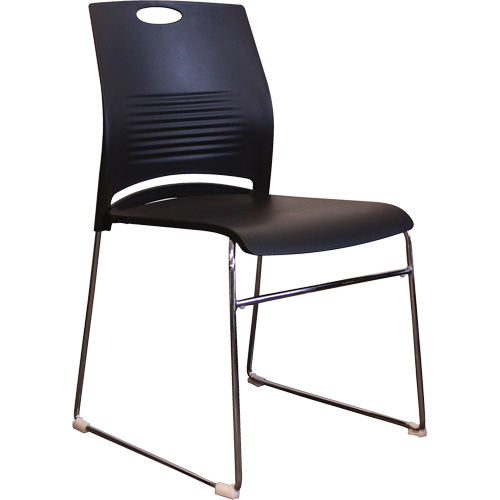 Chaises empilables s&eacute;rie Activ, Plastique, Hauteur 23", Capacit&eacute; 275 lb, Noir Duraquip Inc