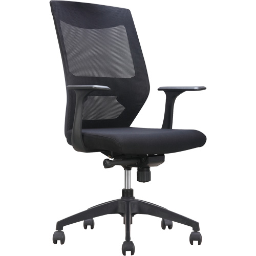 Activ Series Synchro-Tilt Office Chair, Fabric/Mesh, Black, 275 lbs. Capacity Duraquip Inc