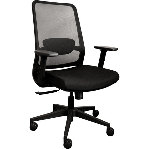 Chaise de bureau ajustable &agrave; basculement synchronis&eacute; s&eacute;rie Activ, Tissu/Mailles, Noir, Capacit&eacute; 275 lb Duraquip Inc