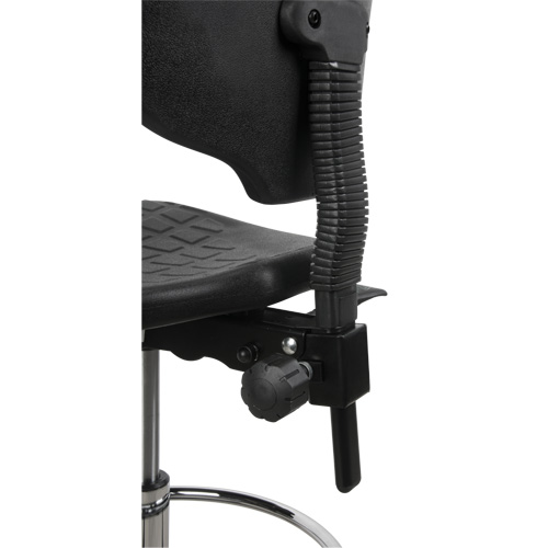 Tabouret robuste et ergonomique, Stationnaire, Ajustable, 39” - 48”, Polyur&eacute;thane Si&egrave;ge, Noir Duraquip Inc