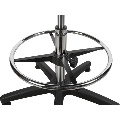 Tabouret robuste et ergonomique, Stationnaire, Ajustable, 39” - 48”, Polyur&eacute;thane Si&egrave;ge, Noir Duraquip Inc