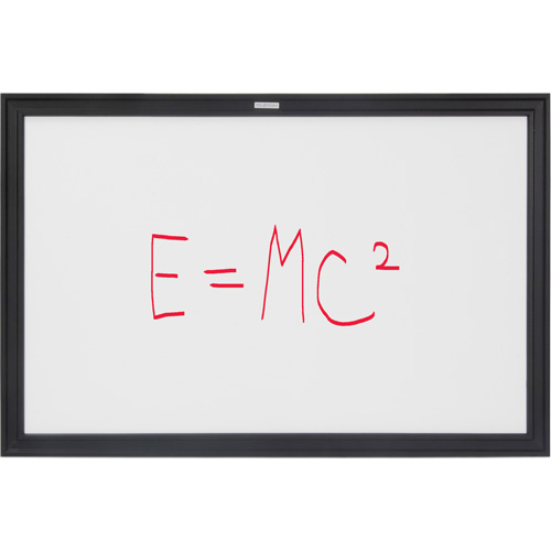 Black MDF Frame Whiteboard, Dry-Erase/Magnetic, 36" W x 24" H Duraquip Inc
