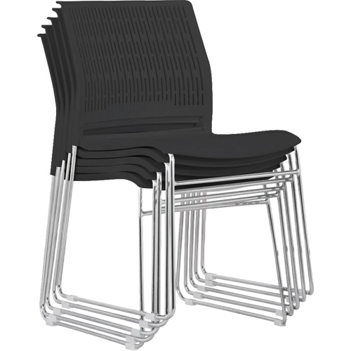 Chaises empilables, Polypropyl&egrave;ne, Hauteur 32-3/8", Capacit&eacute; 250 lb, Noir Duraquip Inc