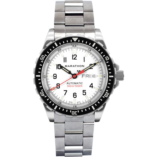 Tr&egrave;s grande montre automatique &eacute;dition arctique avec jour/date avec bracelet en acier inoxydable, Num&eacute;rique, &agrave; piles, 46 mm, Argent Duraquip Inc