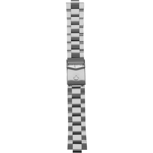 Grande montre automatique de plong&eacute;e avec feuille d'&eacute;rable gris et bracelet en acier inoxydable, Num&eacute;rique, &agrave; piles, 41 mm, Argent Duraquip Inc