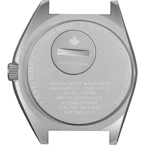 Montre Steel Navigator sur ensemble bracelet en caoutchouc noir de trois morceaux, Num&eacute;rique, &agrave; piles, 41 mm, Noir Duraquip Inc