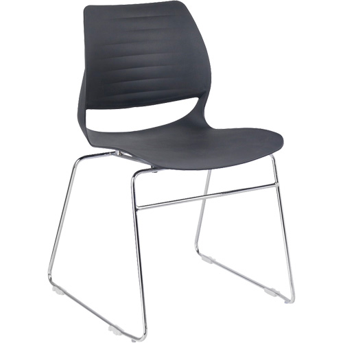 Chaises empilables, Polypropyl&egrave;ne, Hauteur 32", Capacit&eacute; 250 lb, Noir Duraquip Inc