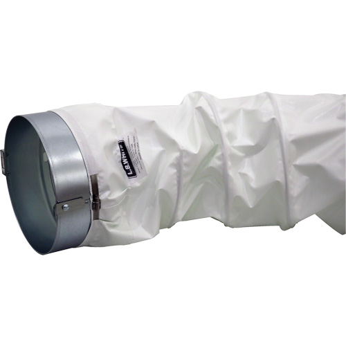 White 12" x 12' Distribution Ducting Kit, Adapter & Clamp Duraquip Inc