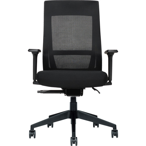 Chaise &agrave; dossier moyen avec m&eacute;canisme &agrave; basculement synchronis&eacute; &agrave; d&eacute;tection de poids , Mailles, Noir Duraquip Inc