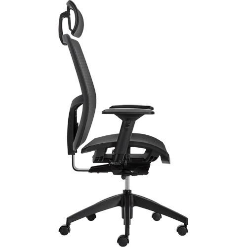 Format+ High-Back Weight-Sensing Synchro-Tilter with Headrest, Mesh, Black, 300 lbs. Capacity Duraquip Inc