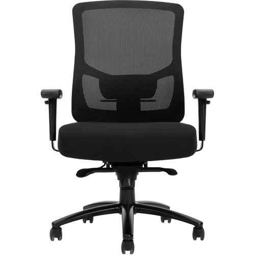 Chaise &agrave; dossier haut avec m&eacute;canisme &agrave; basculement synchronis&eacute; robuste Raven 400, Mailles, Noir, Capacit&eacute; 400 lb Duraquip Inc