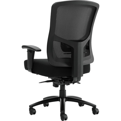 Chaise &agrave; dossier haut avec m&eacute;canisme &agrave; basculement synchronis&eacute; robuste Raven 400, Mailles, Noir, Capacit&eacute; 400 lb Duraquip Inc