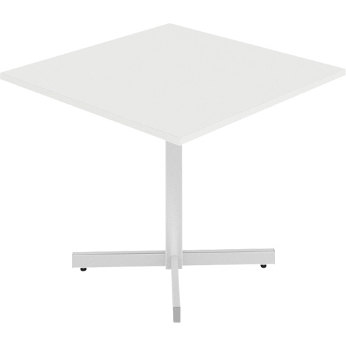 Newland Height-Adjustable Square Table, 36" L x 36" W x 29" H, 1" Top, Laminate, White Duraquip Inc